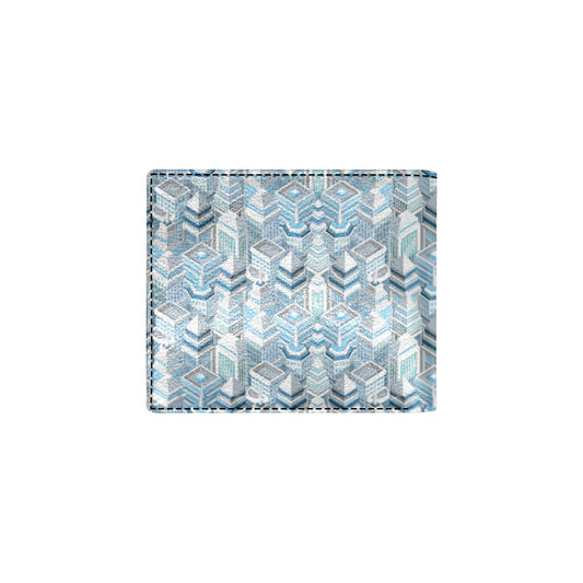 City Pattern Print Design 03 Men's ID Card Wallet