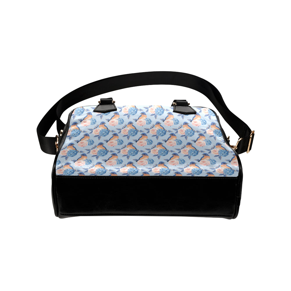 Bluebird Pattern Print Design 01 Shoulder Handbag