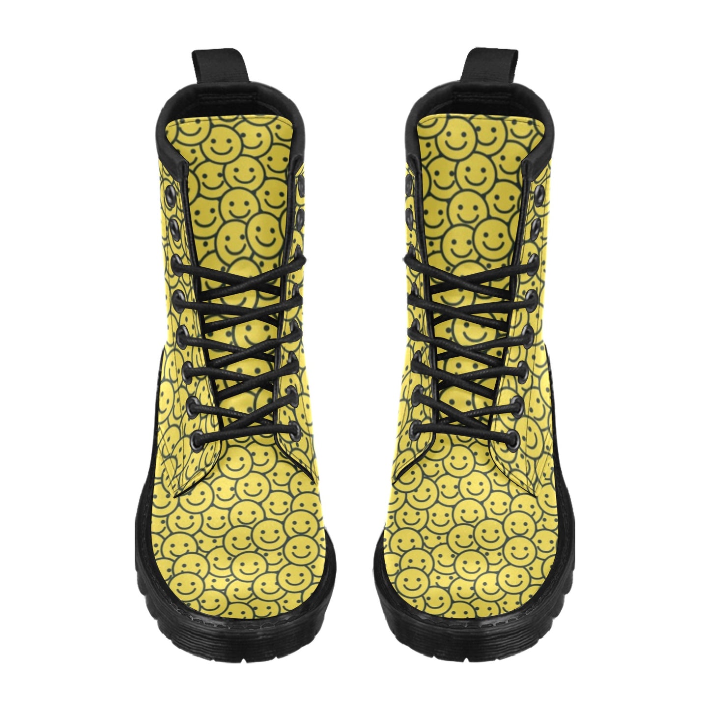 Smiley Face Emoji Print Design LKS302 Women's Boots