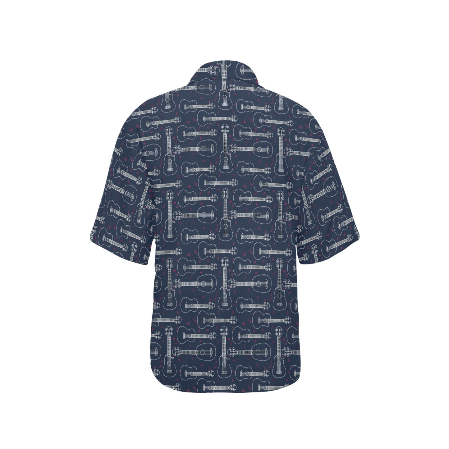Ukulele Print Design LKS401 Women's Hawaiian Shirt