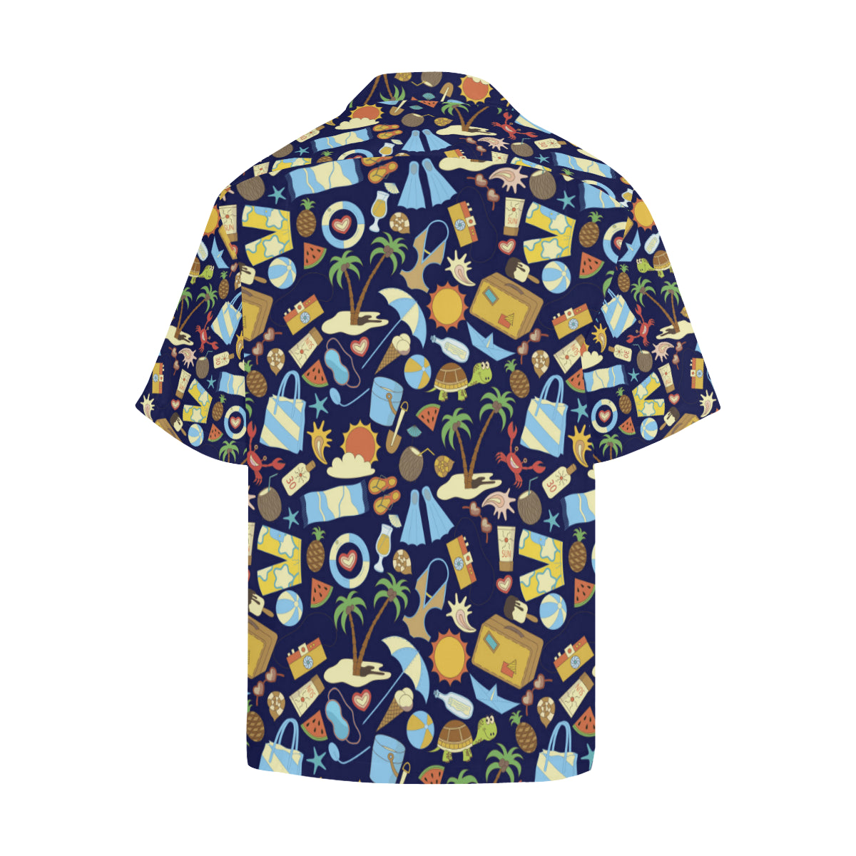 Beach Themed Pattern Print Design 04 Men's Hawaiian Shirt