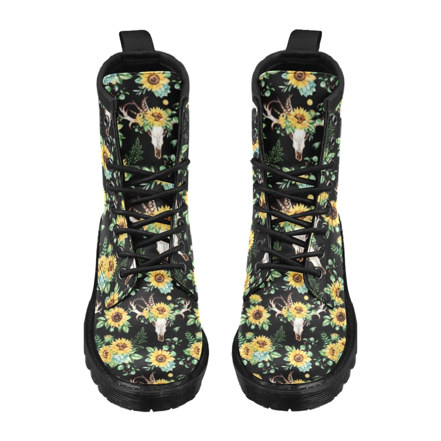 Sunflower Pattern Print Design SF08 Women's Boots