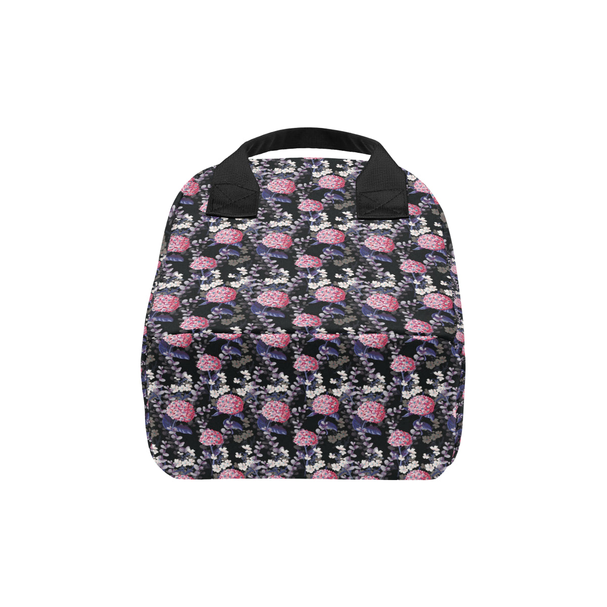 Hydrangea Pattern Print Design HD04 Insulated Lunch Bag