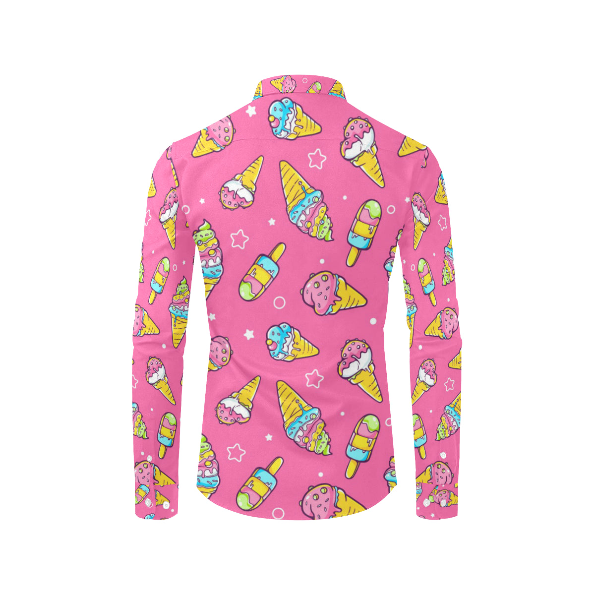Ice Cream Pattern Print Design IC04 Men's Long Sleeve Shirt