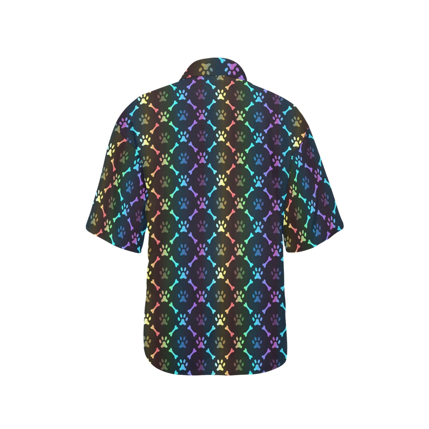 Paw Rainbow Print Women's Hawaiian Shirt
