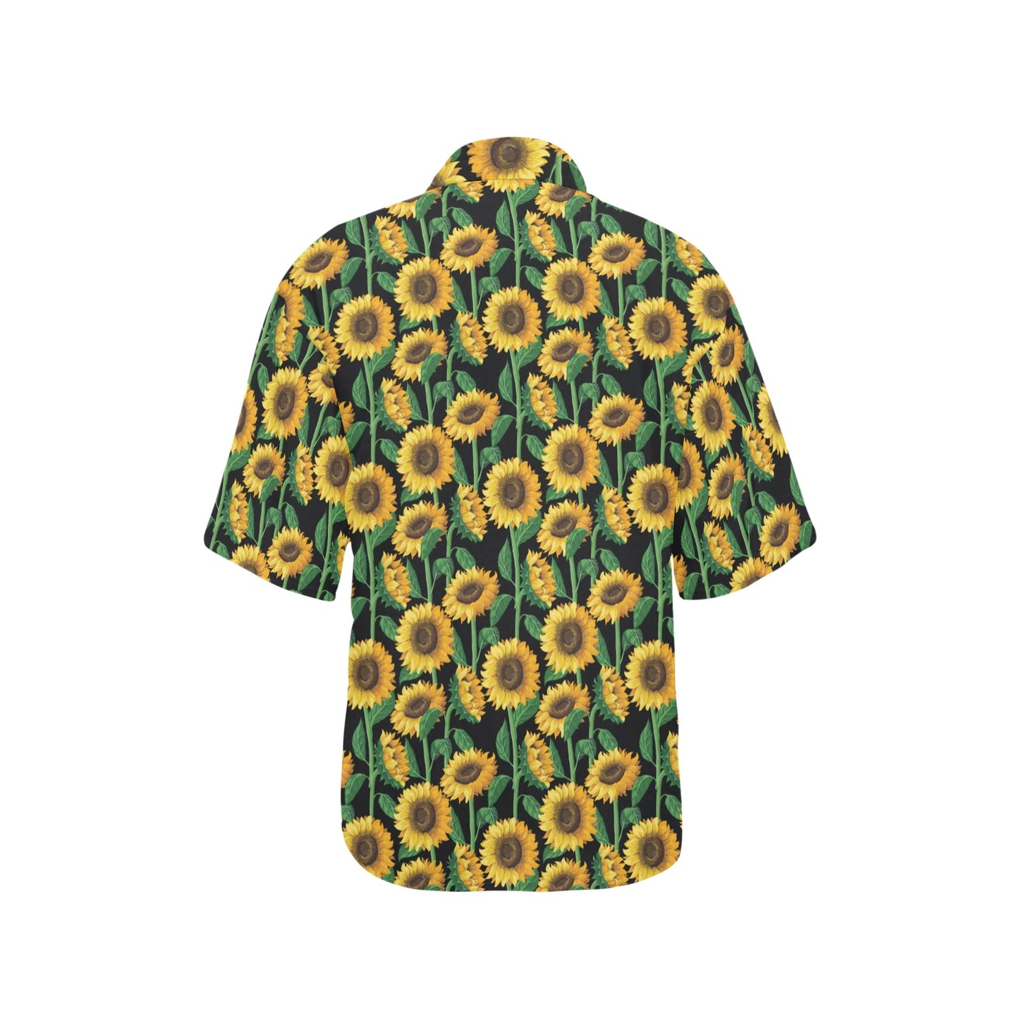 Sunflower Realistic Print Pattern Women's Hawaiian Shirt