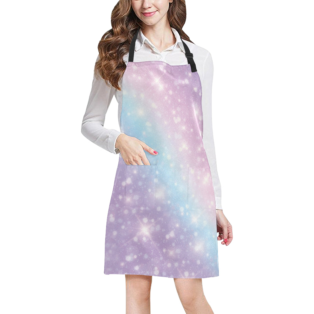 Cosmic Pastel Pattern Print Design 02 Apron with Pocket