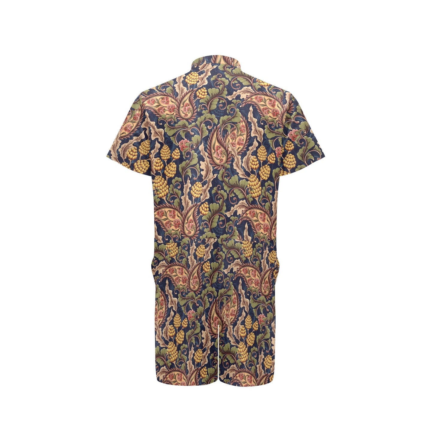 Floral Vintage Classic Print Men's Romper