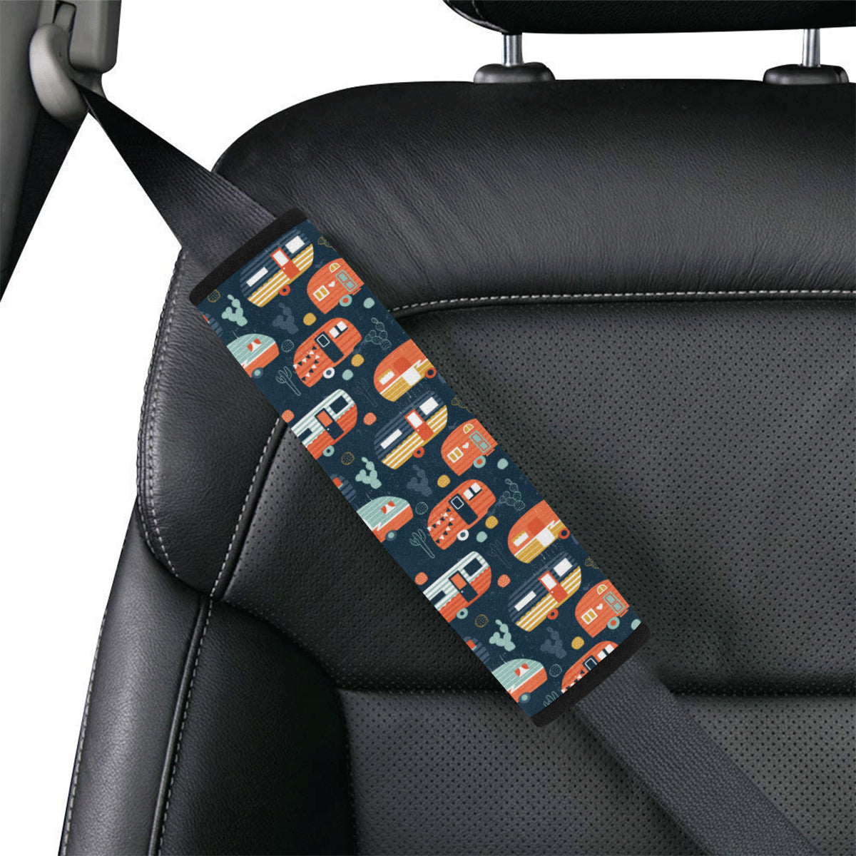 Camper Caravan Print Pattern Car Seat Belt Cover