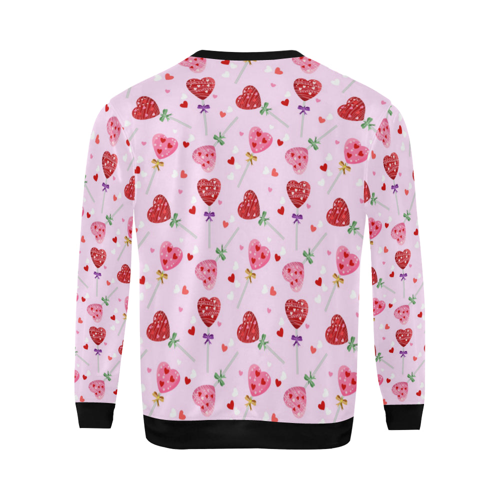 Lollipop Pattern Print Design LL07 Men Long Sleeve Sweatshirt