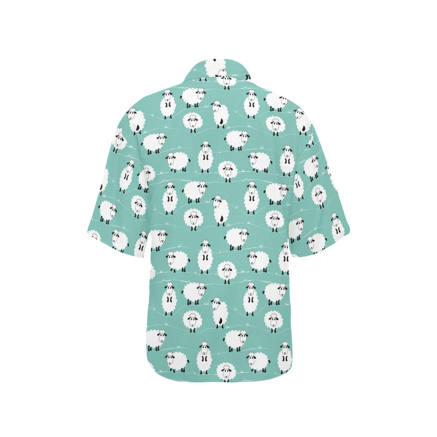 Sheep Print Design LKS404 Women's Hawaiian Shirt