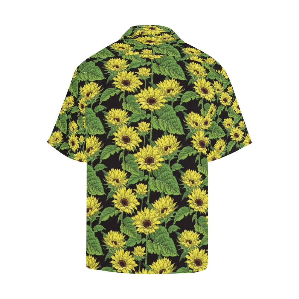 Sunflower Print Design LKS3010 Men's Hawaiian Shirt