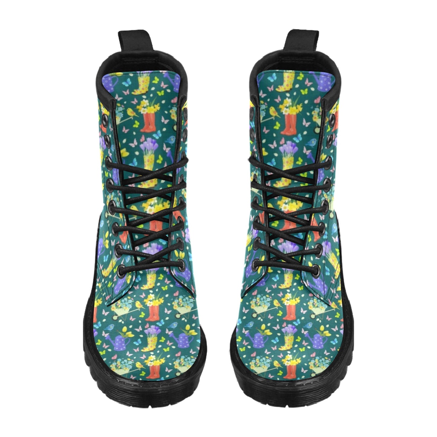 Gardening Pattern Print Design G08 Women's Boots