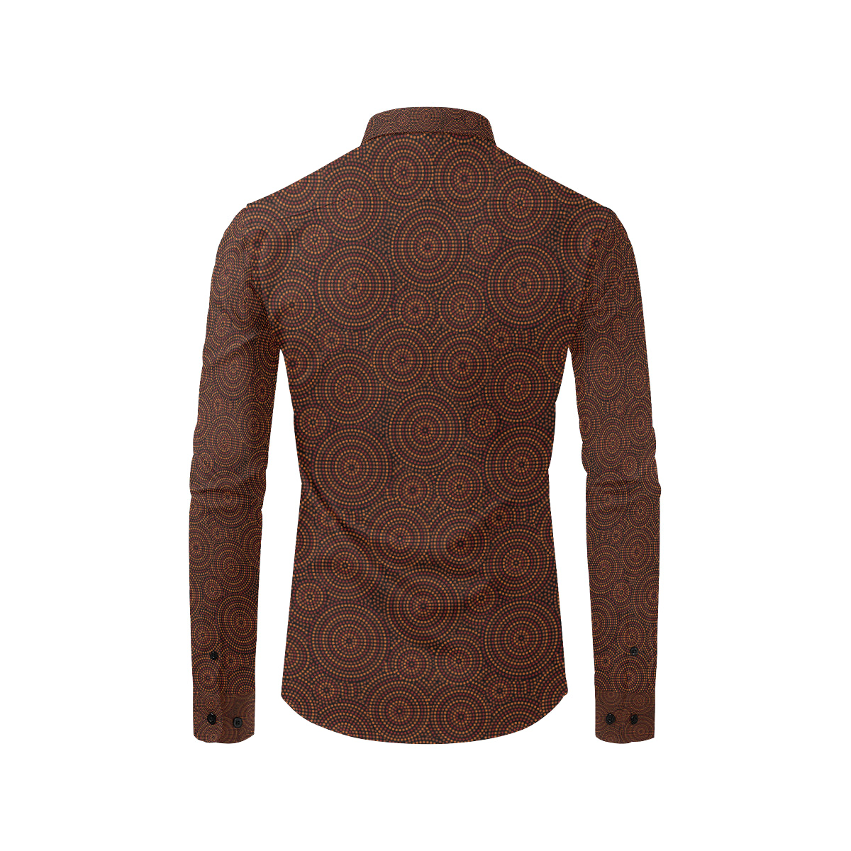 Aboriginal Pattern Print Design 02 Men's Long Sleeve Shirt