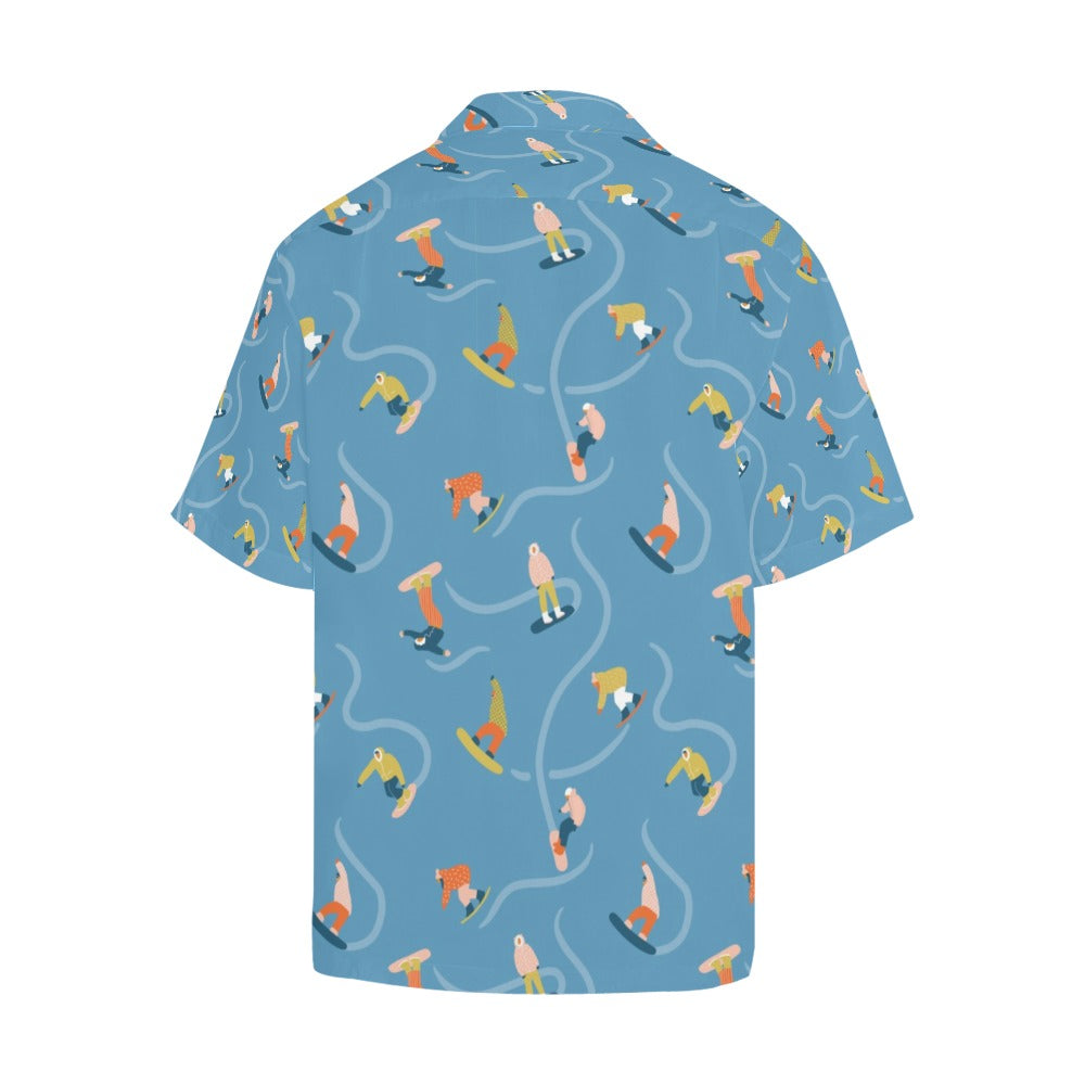 Snowboard Print Design LKS303 Men's Hawaiian Shirt