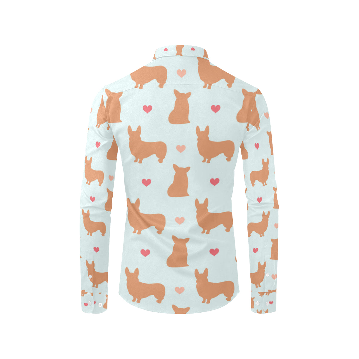 Pembroke Welsh Corgis Pattern Print Design A01 Men's Long Sleeve Shirt