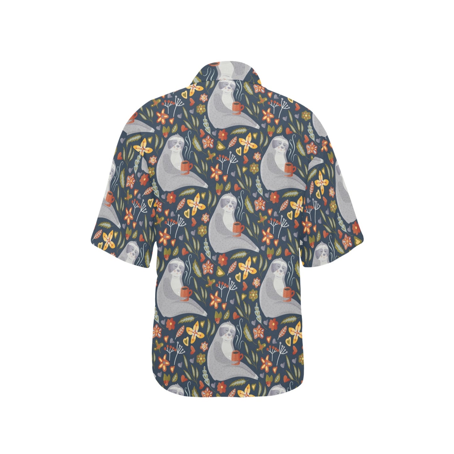 Sloth Print Design LKS303 Women's Hawaiian Shirt
