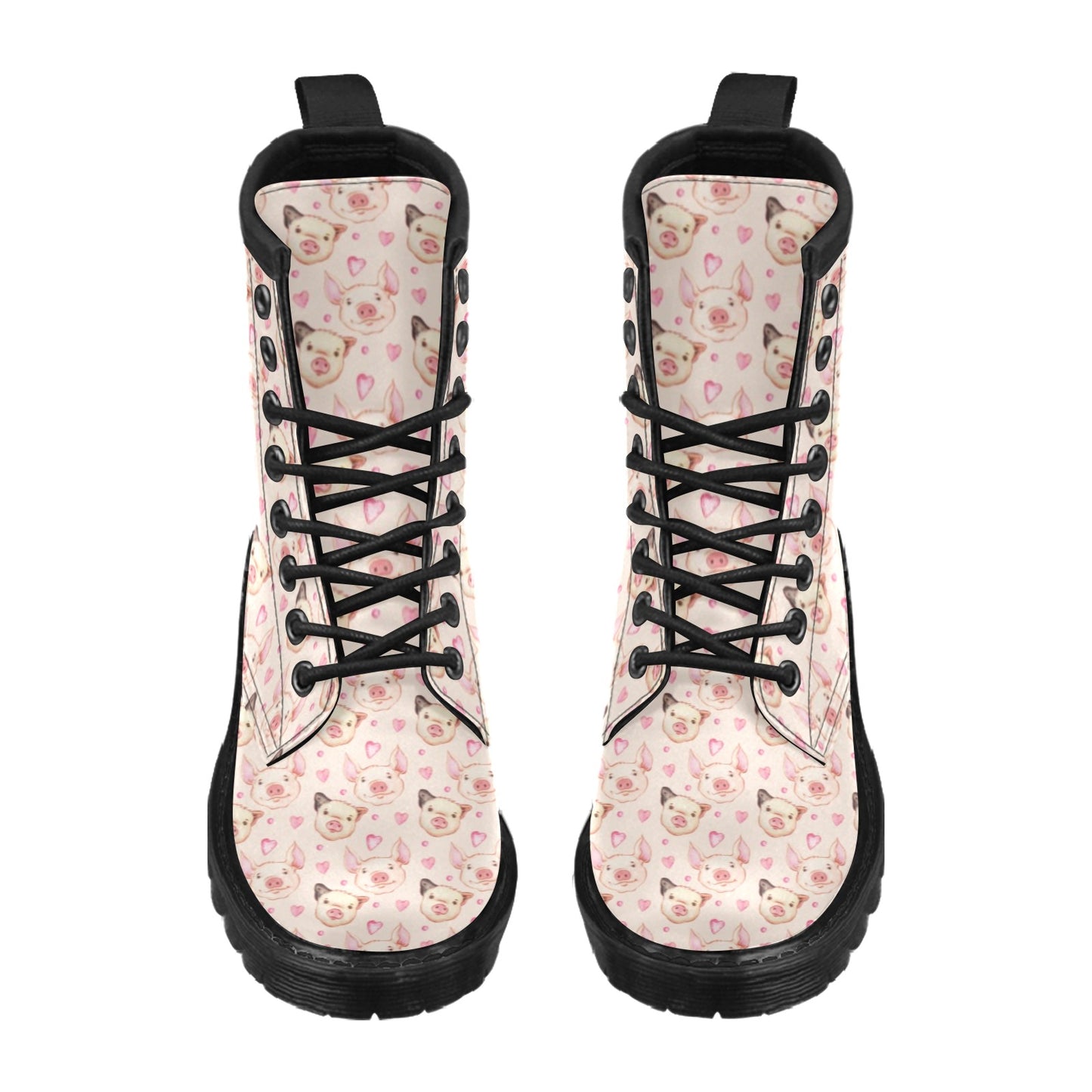 Pig Print Design LKS406 Women's Boots