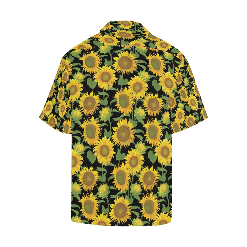 Sunflower Print Design LKS302 Men's Hawaiian Shirt