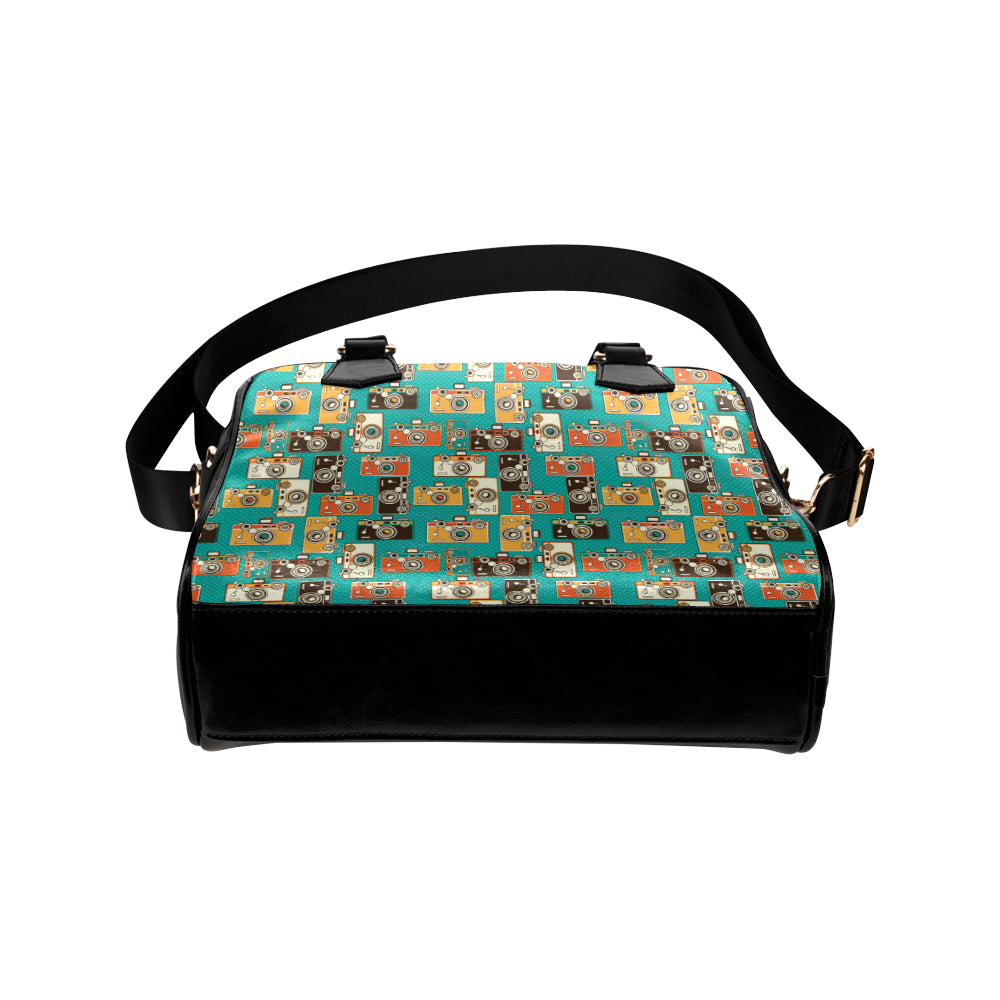 Camera Pattern Print Design 02 Shoulder Handbag