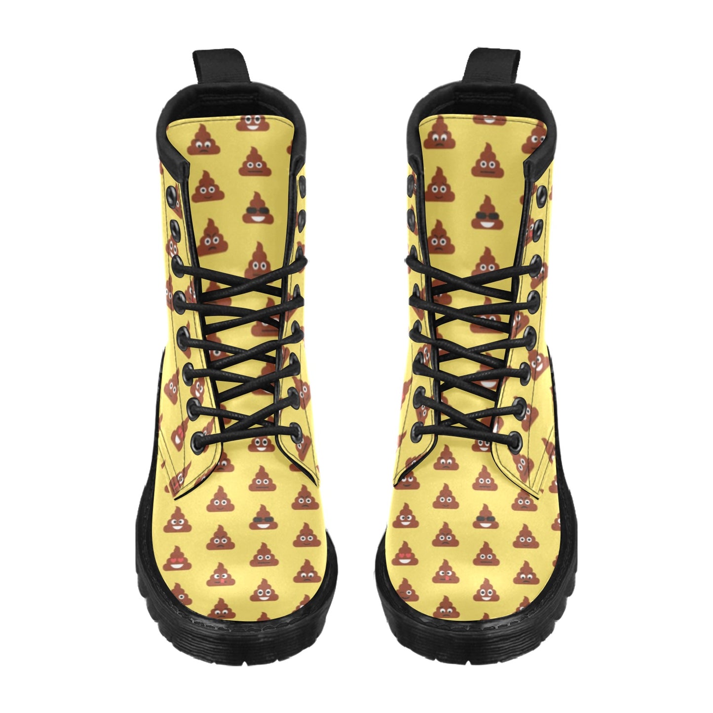 Emoji Poop Print Pattern Women's Boots