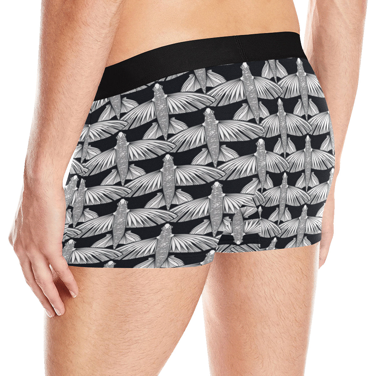 Flying Fish Pattern Print Design 03 Men's Boxer Briefs