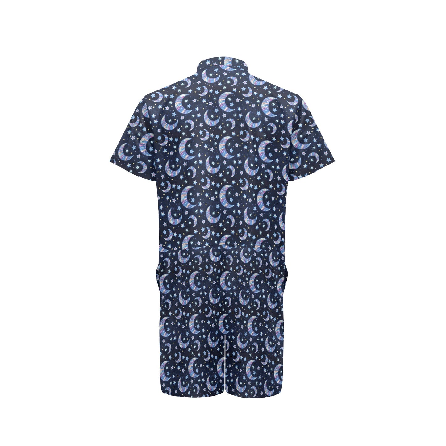 Celestial Moon Pattern Print Design 03 Men's Romper