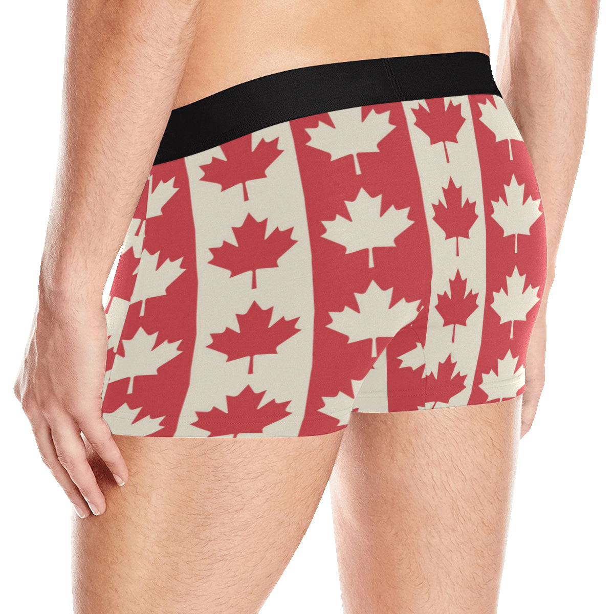 Maple Leaf Pattern Print Design 02 Men's Boxer Briefs
