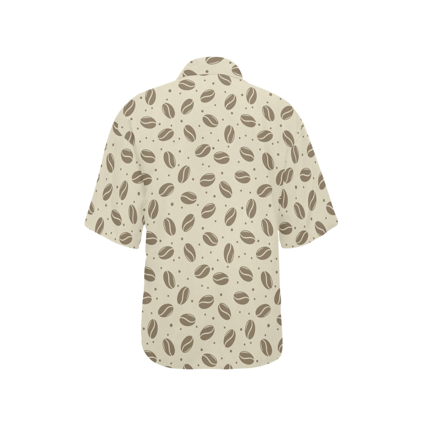 Coffee Pattern Print Design 02 Women's Hawaiian Shirt