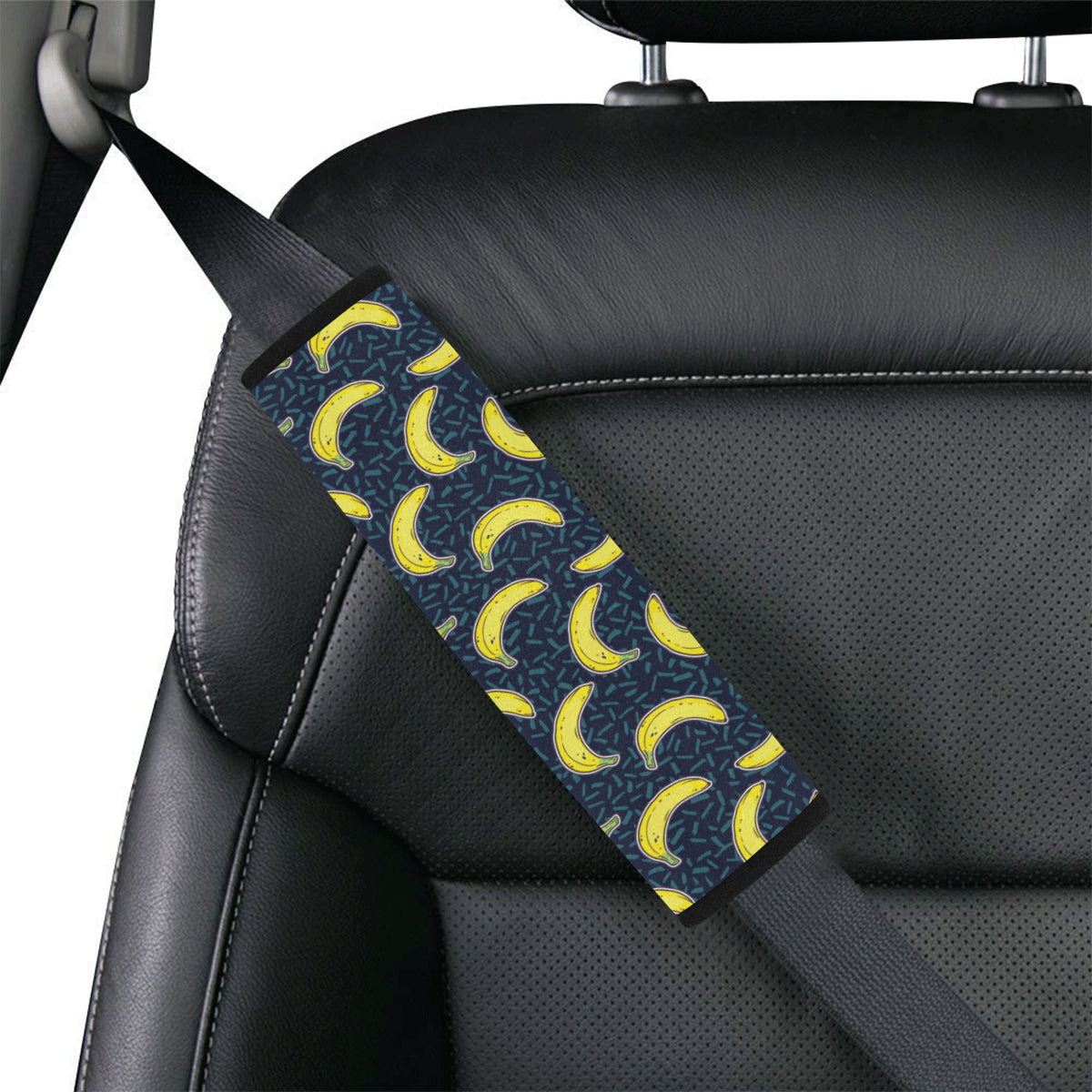 Banana Pattern Print Design BA09 Car Seat Belt Cover