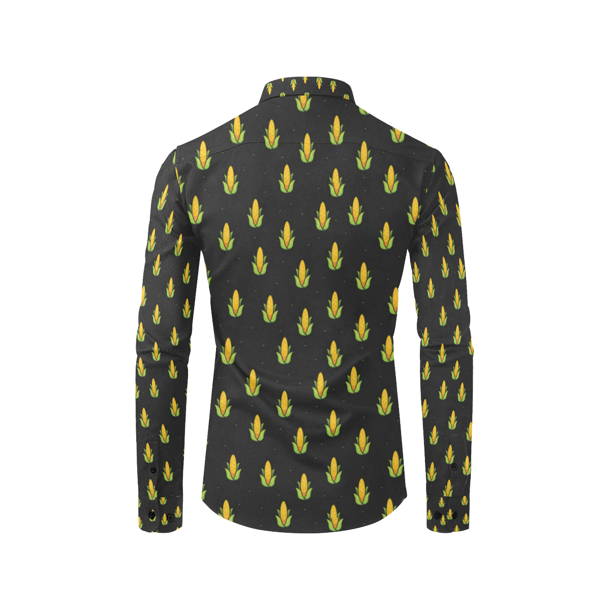 Corn Pattern Print Design 04 Men's Long Sleeve Shirt