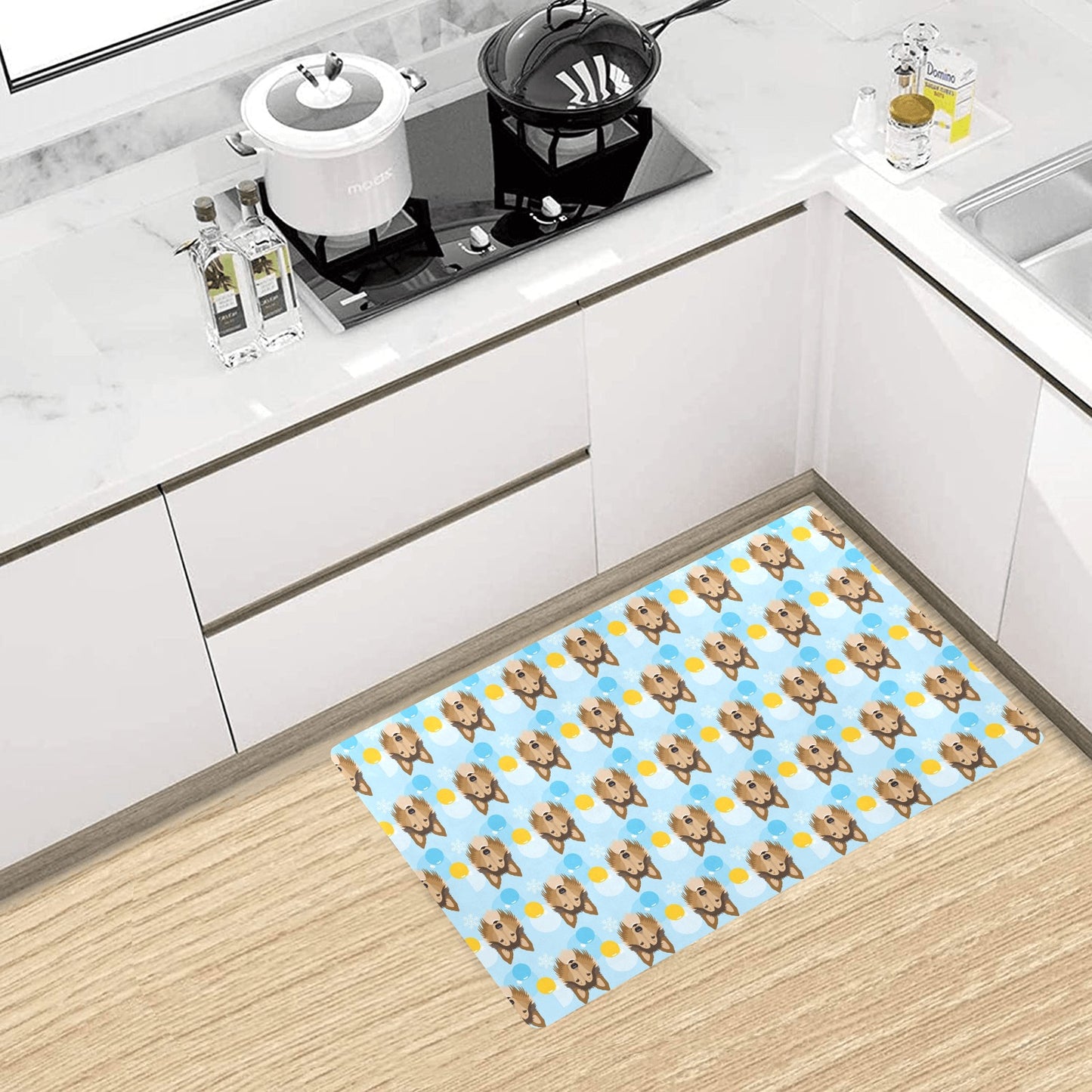 Collies Pattern Print Design 02 Kitchen Mat