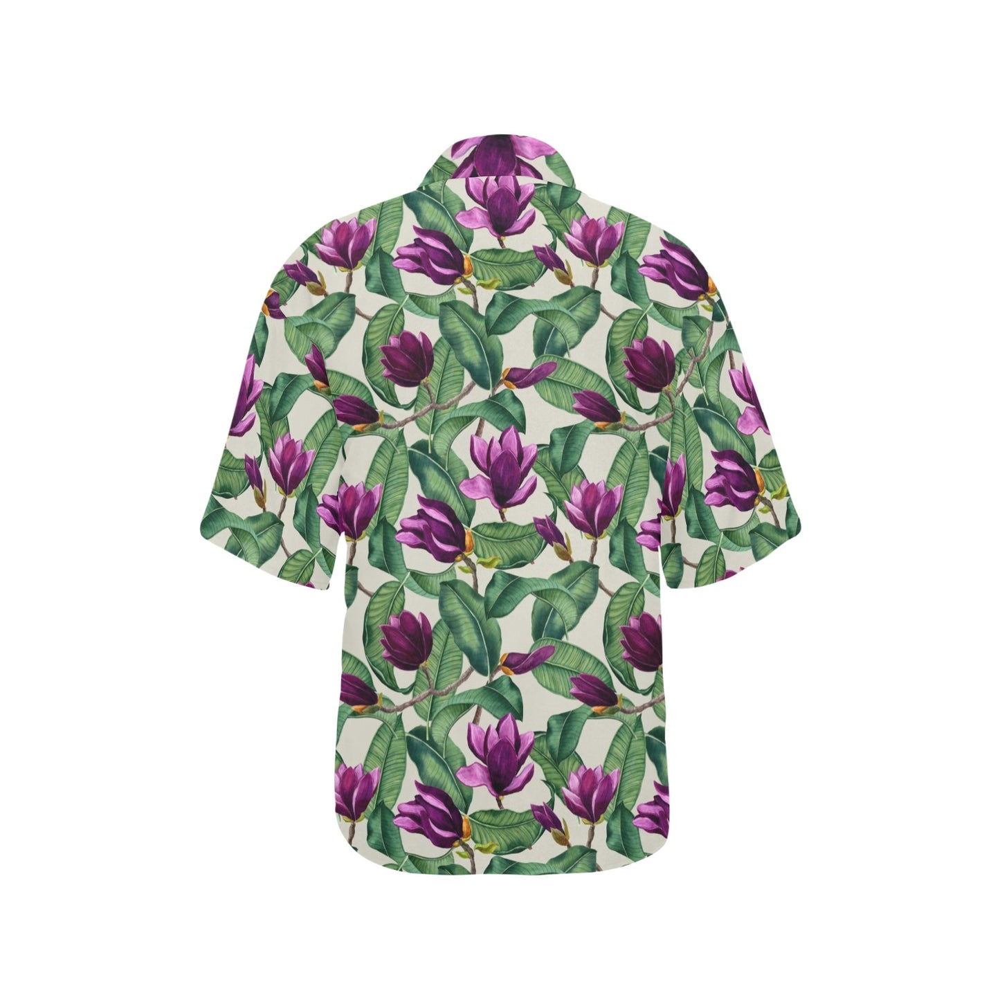 Magnolia Pattern Print Design MAG07 Women's Hawaiian Shirt