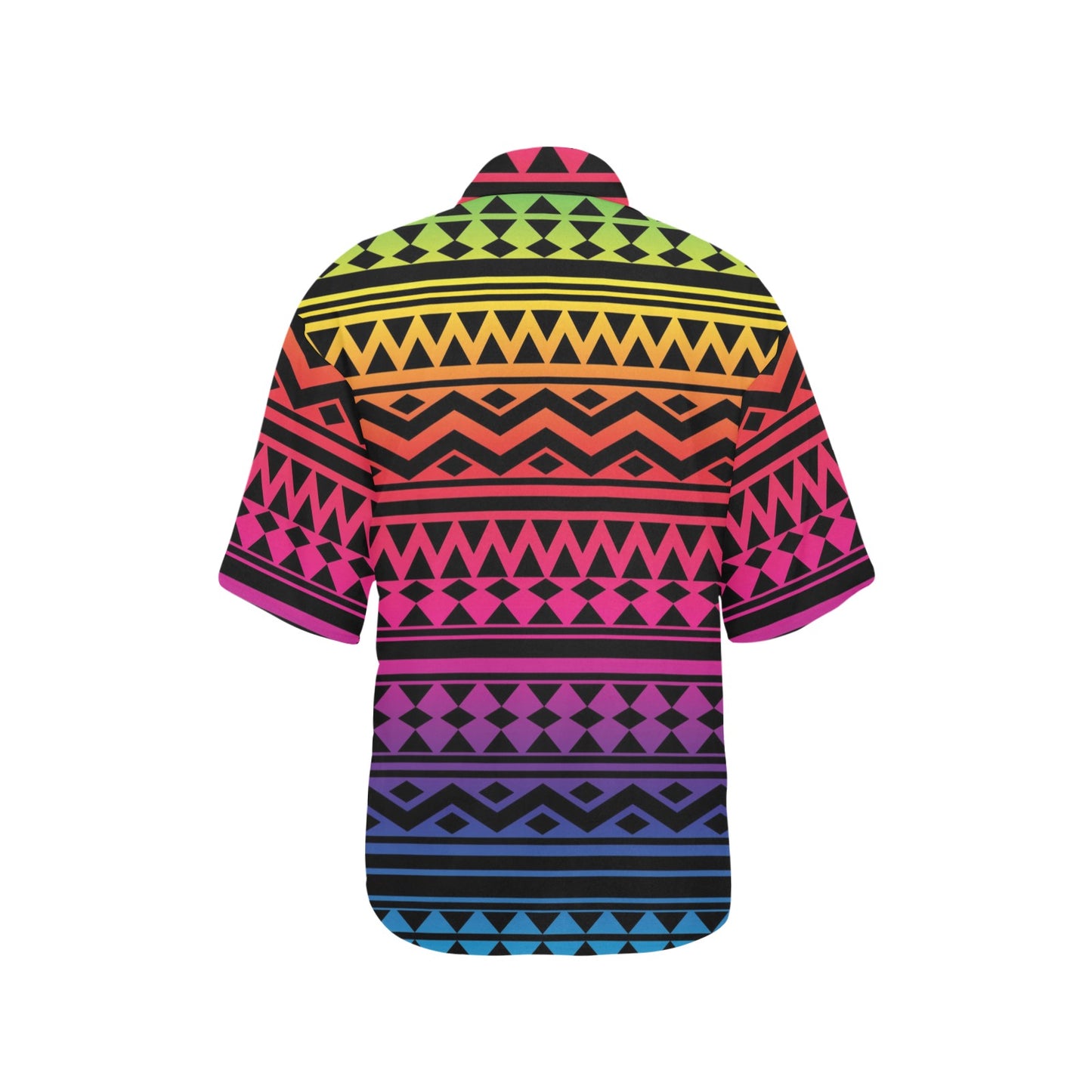 Rainbow Tribal Pattern Print Design A02 Women's Hawaiian Shirt