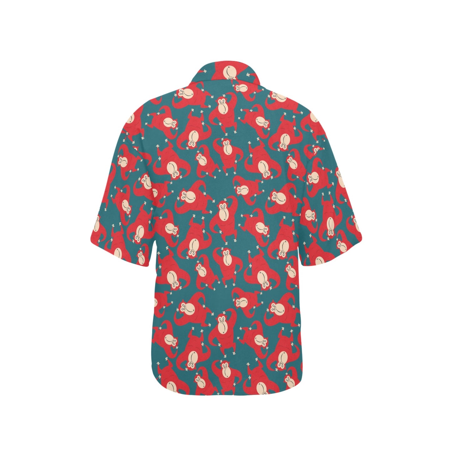 Chimpanzee Pattern Print Design 04 Women's Hawaiian Shirt