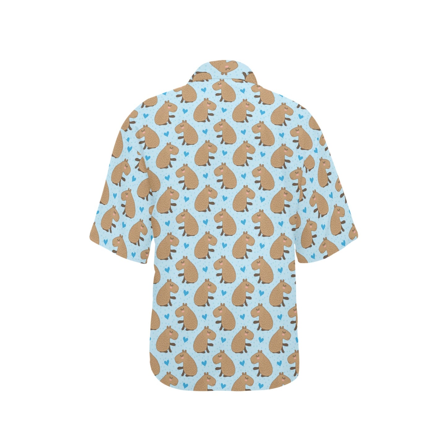 Capybara Pattern Print Design 01 Women's Hawaiian Shirt
