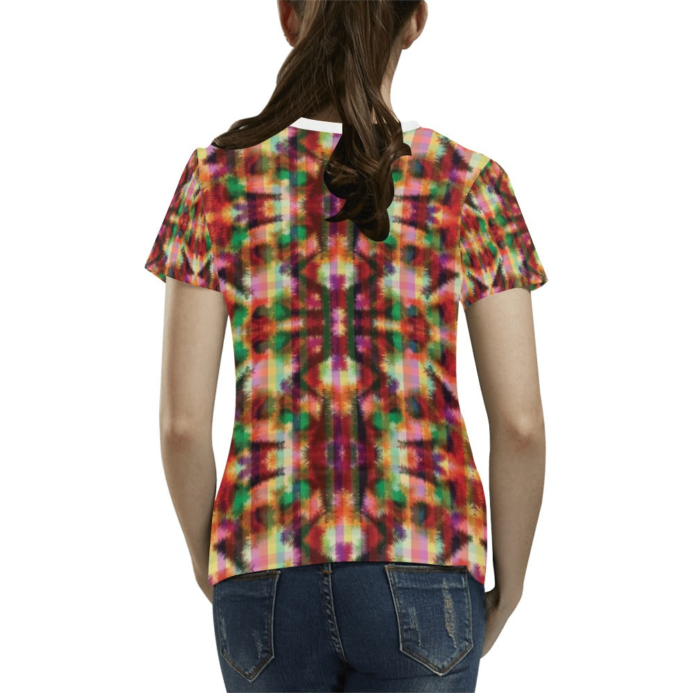Tie Dye Print Design LKS301 Women's T-shirt
