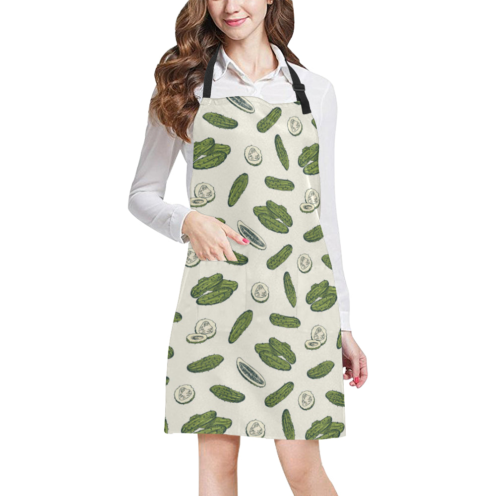 Cucumber Pattern Print Design CC05 Apron with Pocket