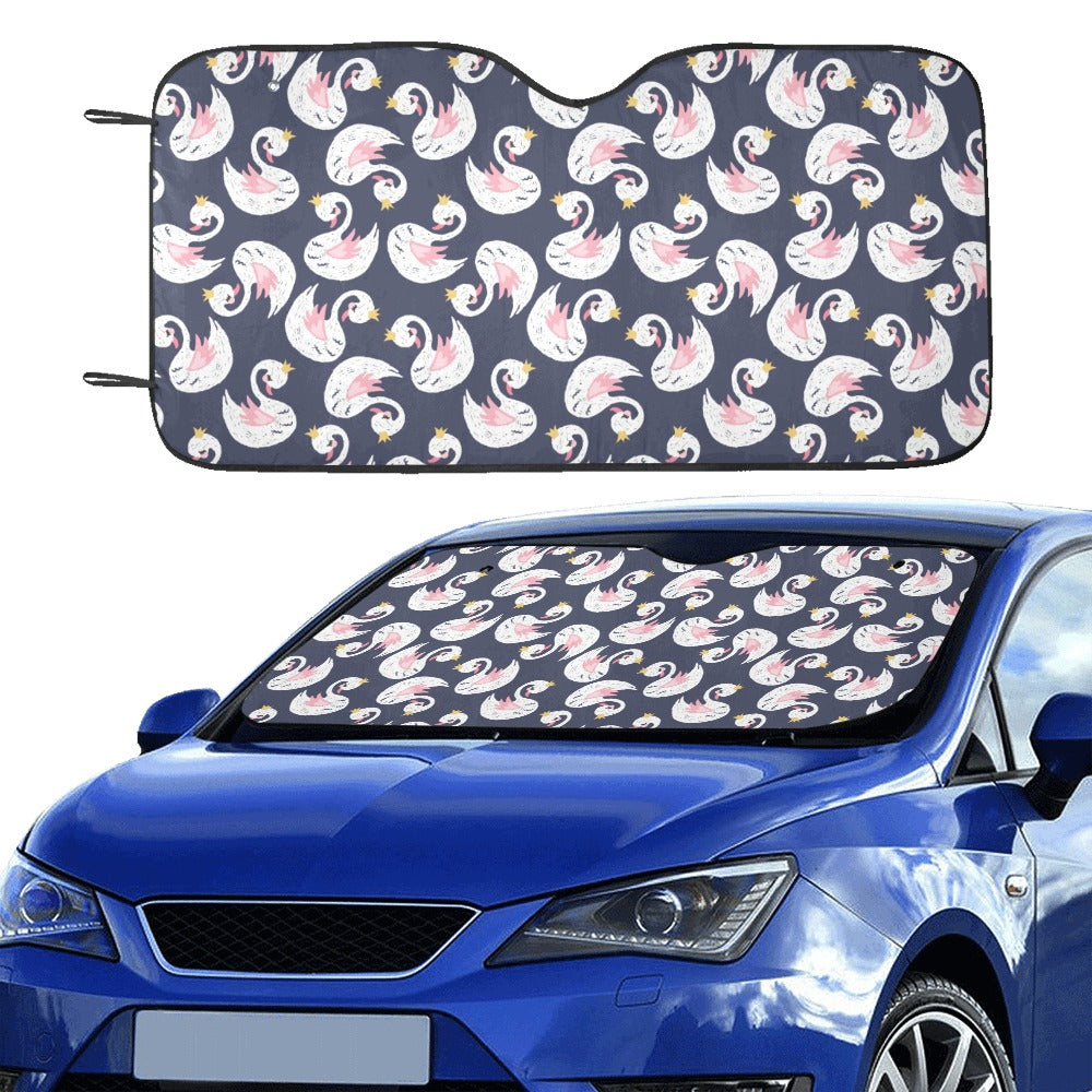 Swan Print Design LKS403 Car front Windshield Sun Shade