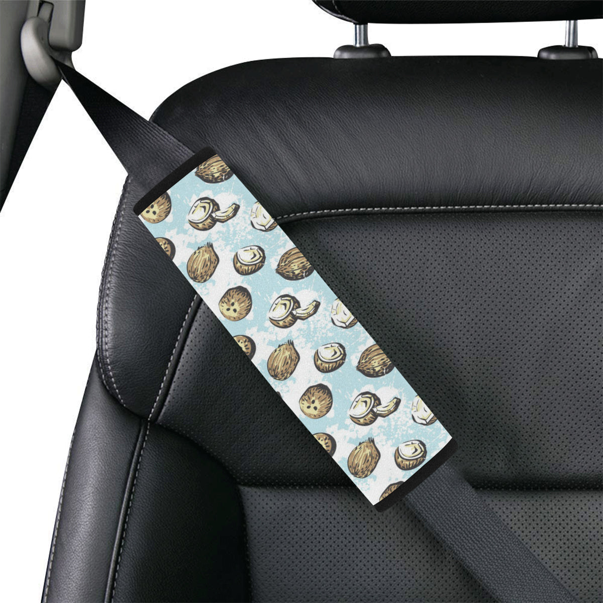 Coconut Pattern Print Design CN01 Car Seat Belt Cover
