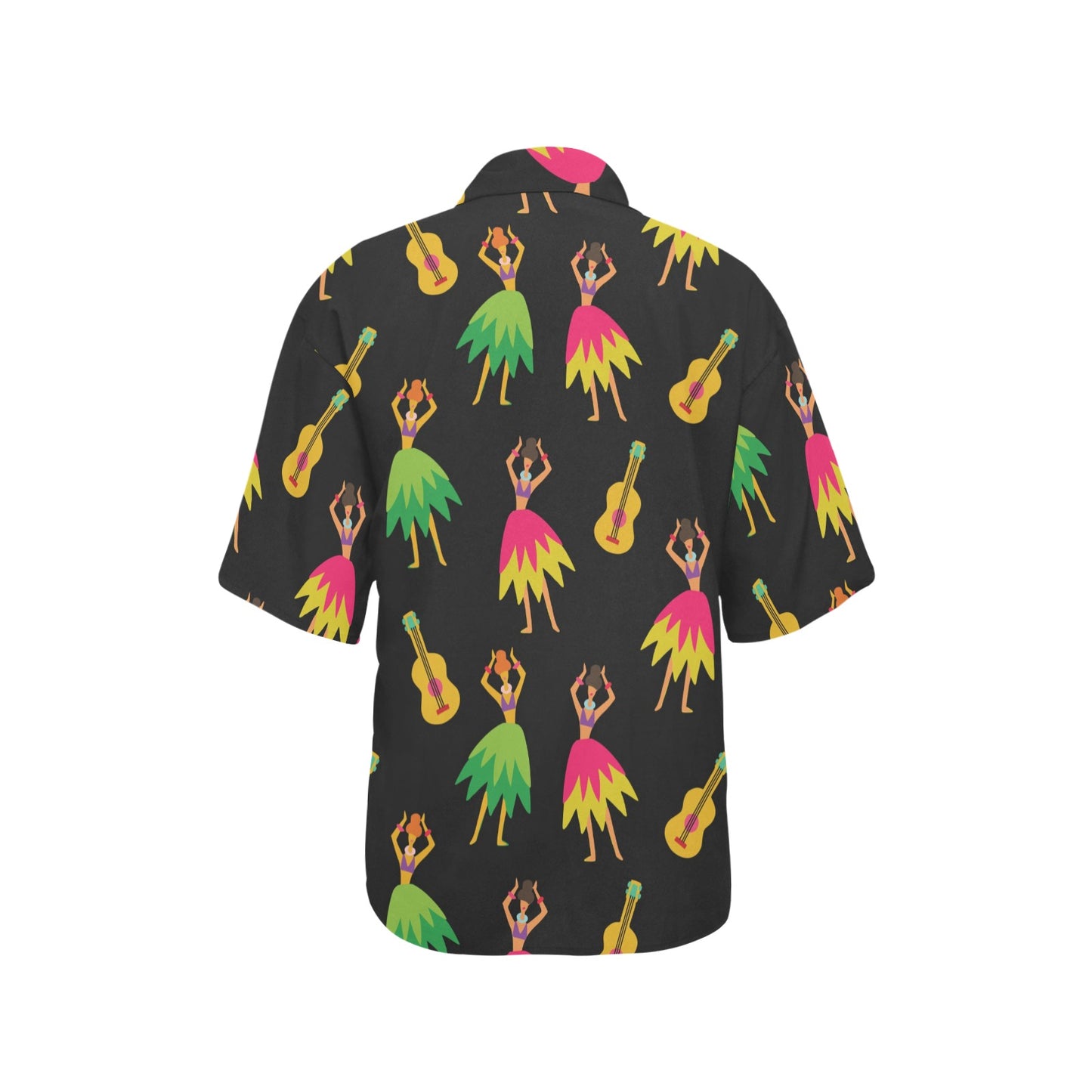 Hula Dancers Hawaiian Girl Pattern Print Design 03 Women's Hawaiian Shirt