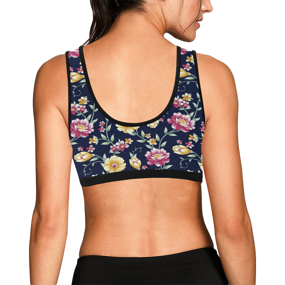 Gerberas Pattern Print Design GB03 Sports Bra