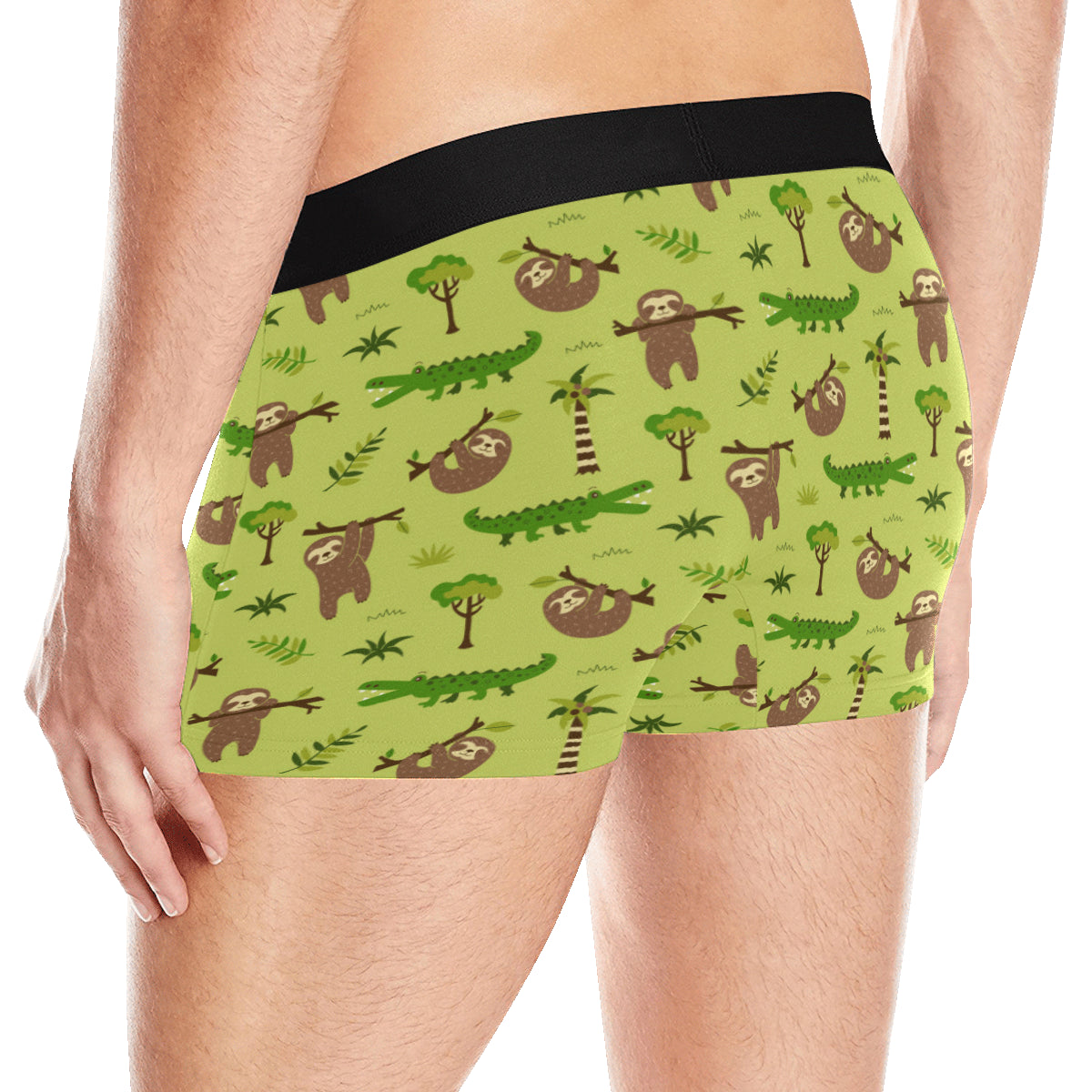 Alligator Pattern Print Design 04 Men's Boxer Briefs
