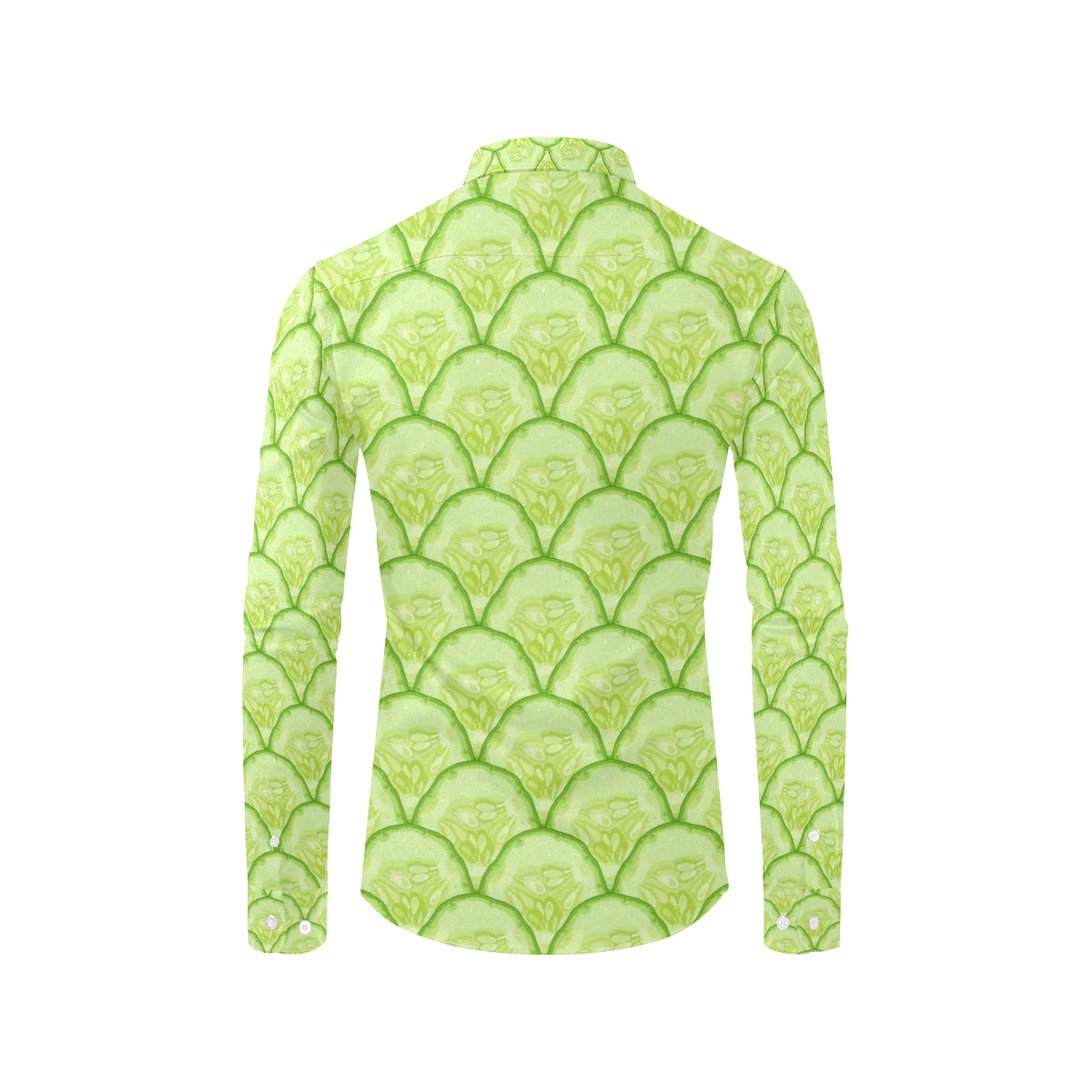 Cucumber Pattern Print Design CC04 Men's Long Sleeve Shirt