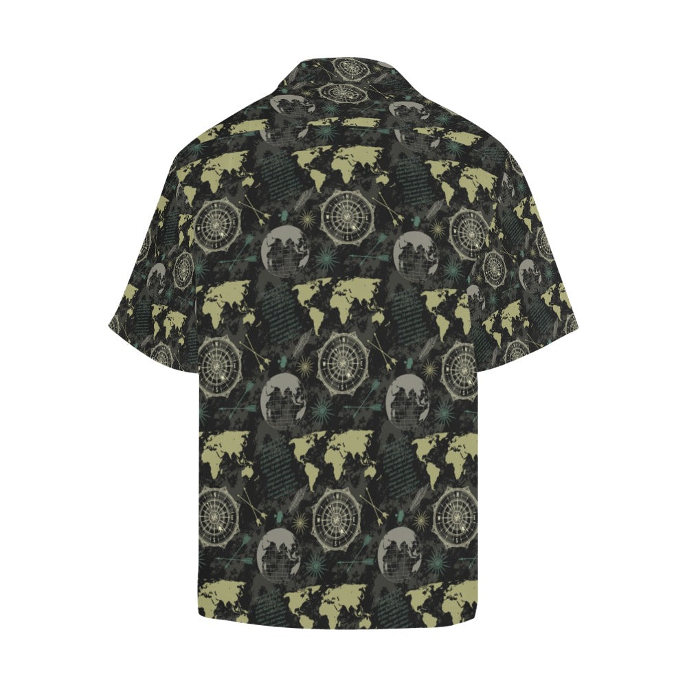 World Map Print Design LKS303 Men's Hawaiian Shirt