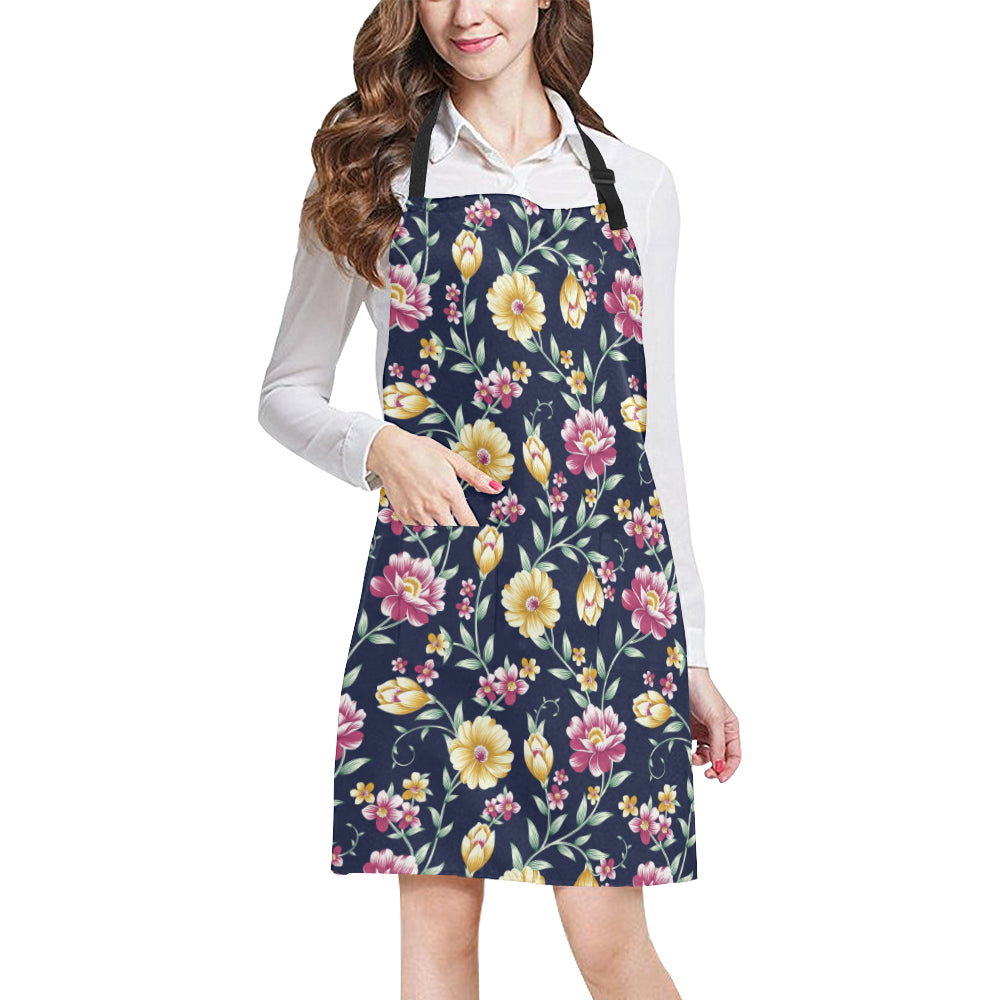 Gerberas Pattern Print Design GB03 Apron with Pocket