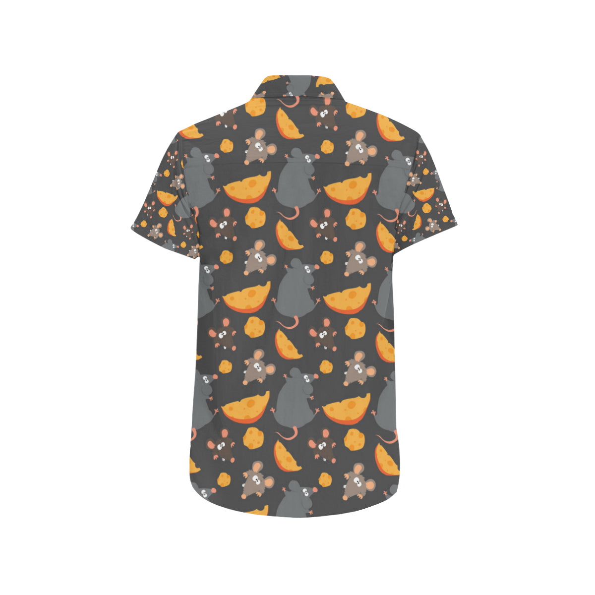 Rat Pattern Print Design 04 Men's Short Sleeve Button Up Shirt