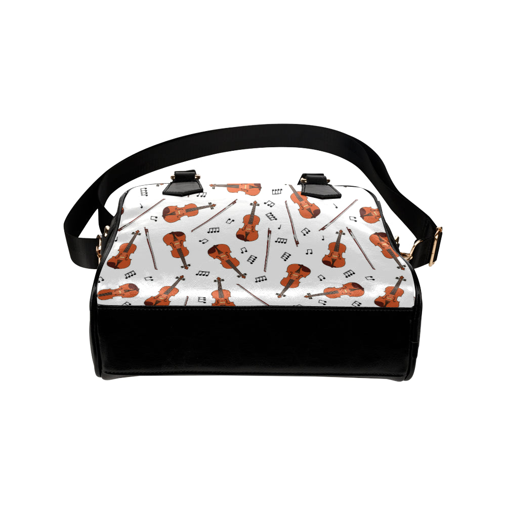 Violin Pattern Print Design 02 Shoulder Handbag
