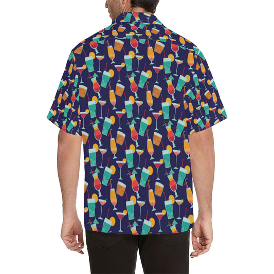 Cocktail Pattern Print Design 06 Men's Hawaiian Shirt