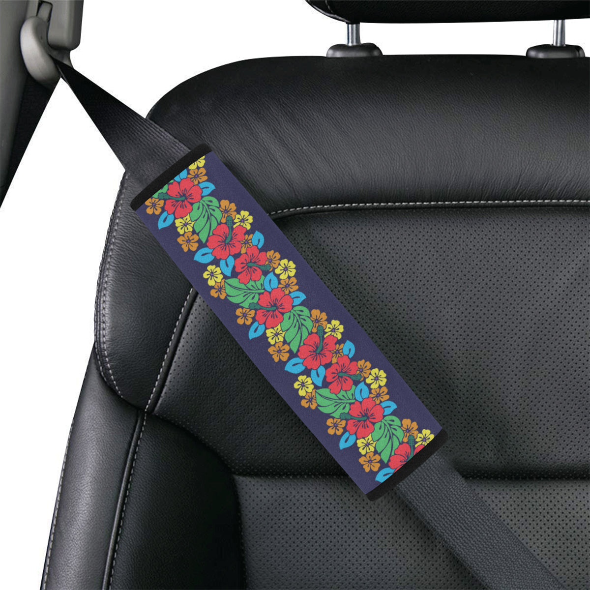 Hawaiian Themed Pattern Print Design H03 Car Seat Belt Cover